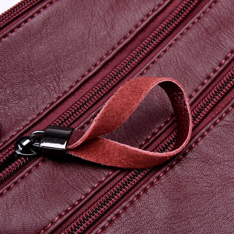 Middle-aged And Elderly Women's Bag Soft Leather Fashion Portable Mother Bag