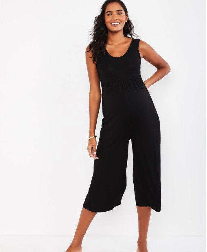 AliExpress Hot Sale Fashion Casual Maternity One-piece Wide Leg Pants Cropped Pants Maternity Wear