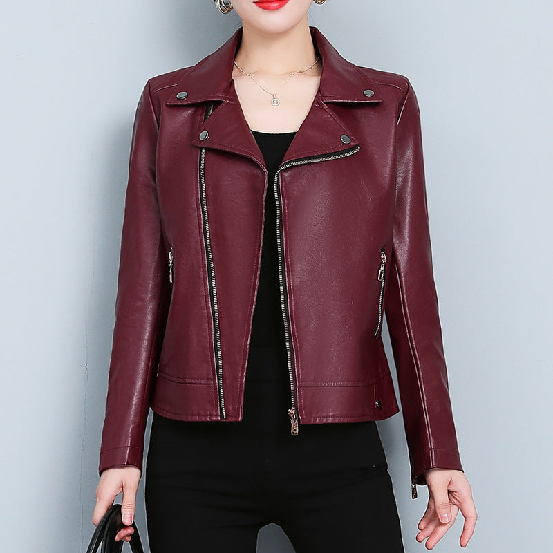 Leather Jacket Versatile Short Coat